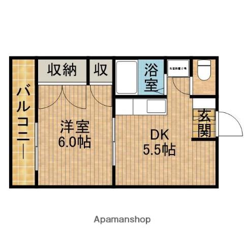 MAYハウス青葉町(1DK/2階)の間取り写真