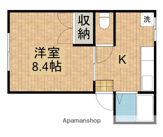 メゾン初生(1K/2階)の間取り写真