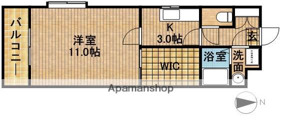 コートリー(1K/2階)の間取り写真