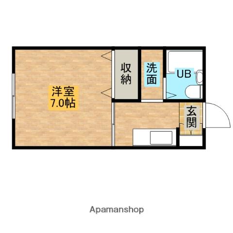 アーバンシティ三島(1K/3階)の間取り写真