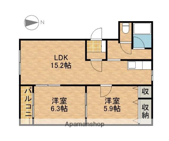ミーディアム(3LDK/3階)の間取り写真