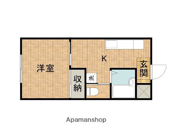 パリワールツツイ(1K/1階)の間取り写真