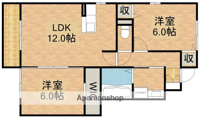 HIGH MAISON(2LDK/1階)の間取り写真