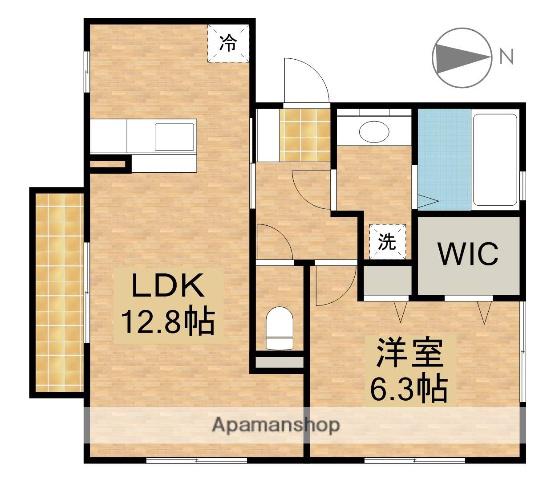 パルエイト(1LDK/3階)の間取り写真