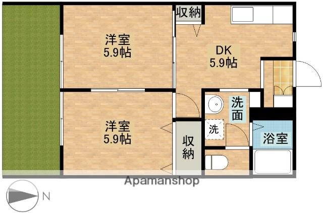 コーポ浜名湖(2K/1階)の間取り写真