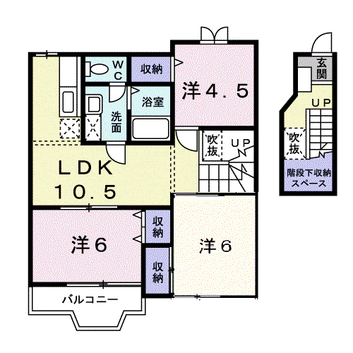 エポック(3LDK/2階)の間取り写真