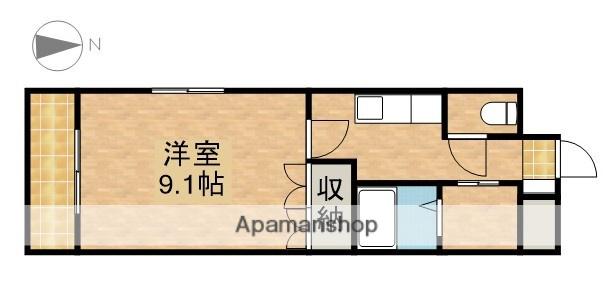 MODEⅡ(1K/2階)の間取り写真