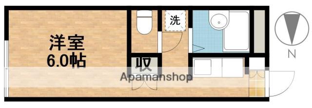 DOLCEⅡ(1K/1階)の間取り写真