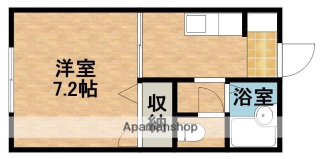 シャンブル(1K/1階)の間取り写真