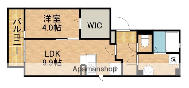 D-ROOM初馬(1LDK/1階)の間取り写真