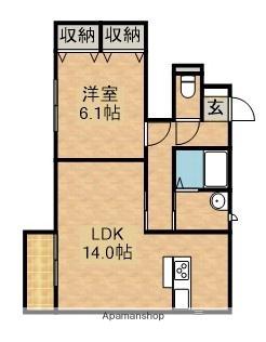 ドリーム(1LDK/1階)の間取り写真