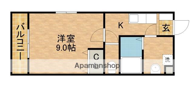 エス・トゥ・ディオ(1K/5階)の間取り写真