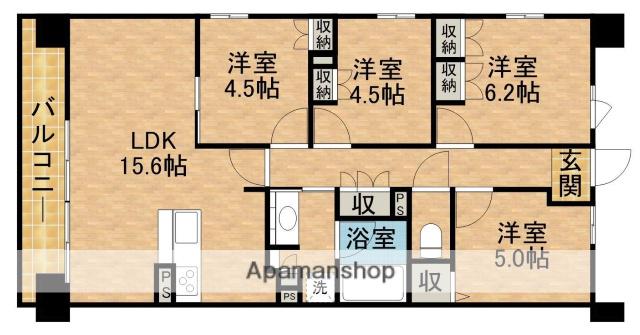 プレサンス ロジェ 浜松(4LDK/13階)の間取り写真
