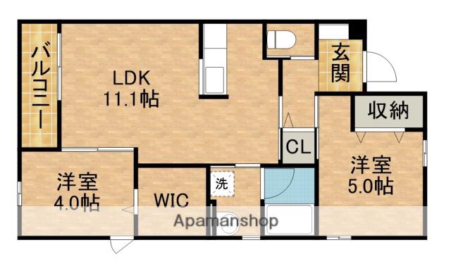 ART FORCE 八幡駅前(2LDK/3階)の間取り写真