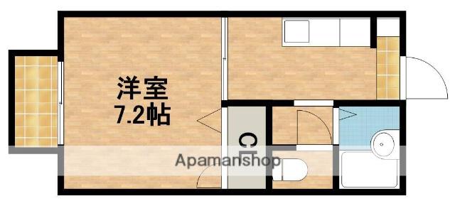 メゾンセピアB(1K/2階)の間取り写真