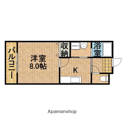 リヴェールJ7(1K/3階)の間取り写真