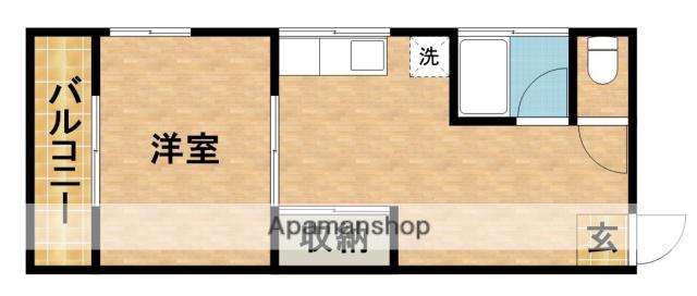 コーポ坂口(1DK/1階)の間取り写真