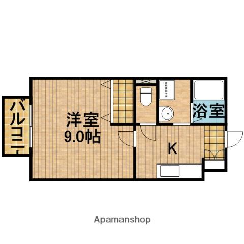 セントラルパーク・ウエスト(1K/2階)の間取り写真