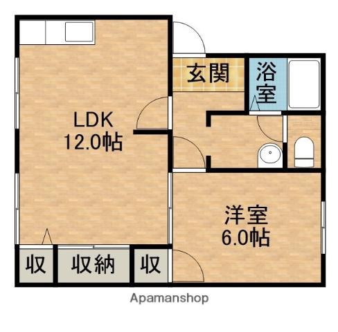 セレッソC(1LDK/1階)の間取り写真