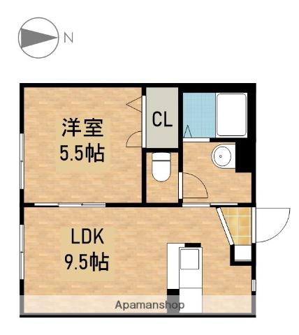アーバンレックスC(1LDK/1階)の間取り写真