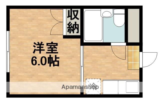 アンクスB(1K/1階)の間取り写真