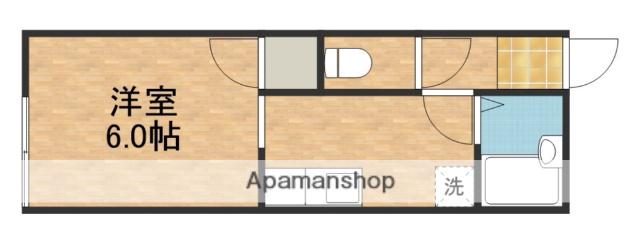 レクリオヒロ西池新田(1K/1階)の間取り写真