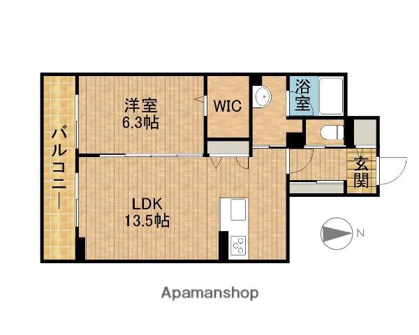 クレストヒル見付(1LDK/3階)の間取り写真