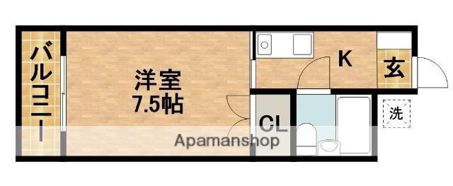 杢屋ハイツ(1K/3階)の間取り写真