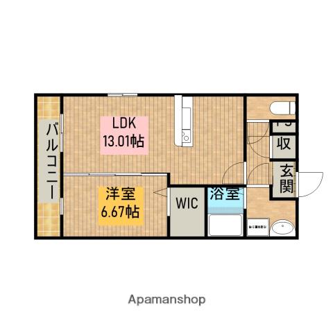ARYSTA(1LDK/2階)の間取り写真