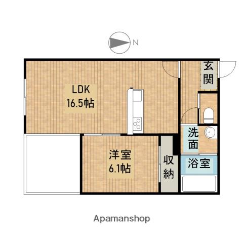 CURMSⅠ(1LDK/1階)の間取り写真