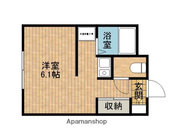 ミコノス(ワンルーム/2階)の間取り写真