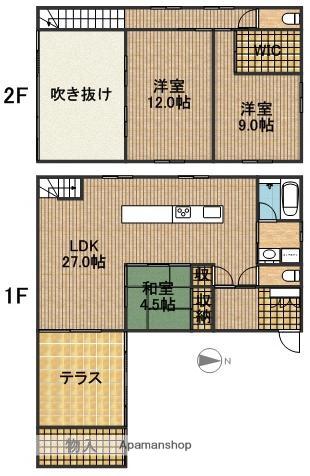 東海道本線 浜松駅 バス乗車時間：49分 曳馬野北バス停で下車 徒歩4分 2階建 築19年(3LDK)の間取り写真