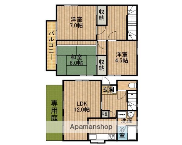 東海道本線 藤枝駅 徒歩15分 2階建 築29年(3LDK)の間取り写真