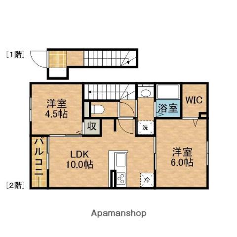 ベルタ・カーサ(2LDK/2階)の間取り写真