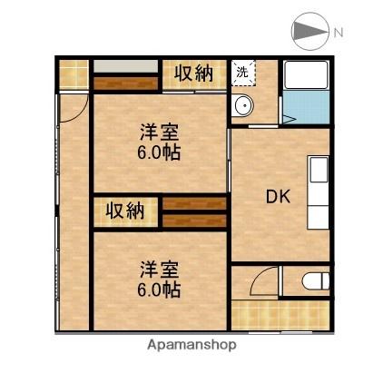東海道本線 袋井駅 バス乗車時間：27分 横須賀車庫前バス停で下車 徒歩9分 1階建 築50年(2DK)の間取り写真