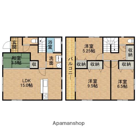 東海道本線 浜松駅 バス乗車時間：15分 秋葉坂下バス停で下車 徒歩5分 2階建 築2年(3LDK)の間取り写真