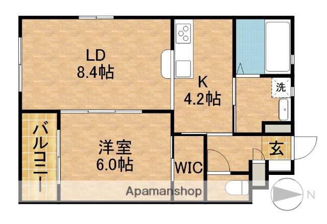 田畑ハイツルシアスⅦ(1LDK/2階)の間取り写真
