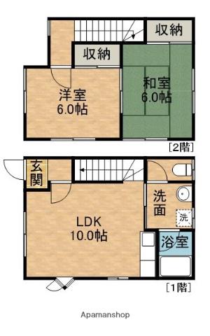 ベルハイムＥ(2LDK)の間取り写真