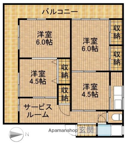 Jシーダ(4K/3階)の間取り写真