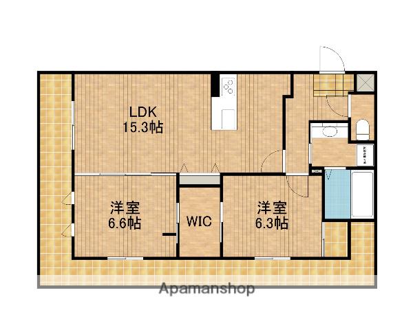 DP PARK HILLS(2LDK/4階)の間取り写真