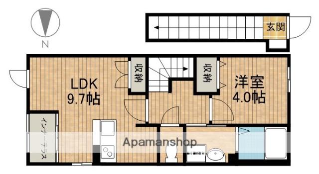 シェルル・スターテラス和合(1LDK/2階)の間取り写真