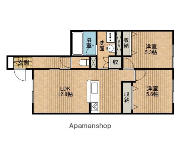 サンサリーレ(2LDK/1階)の間取り写真