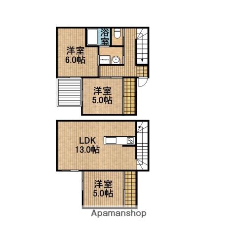 東海道・山陽新幹線 掛川駅 バス乗車時間：17分 秋葉路入口バス停で下車 徒歩10分 2階建 新築(3LDK)の間取り写真