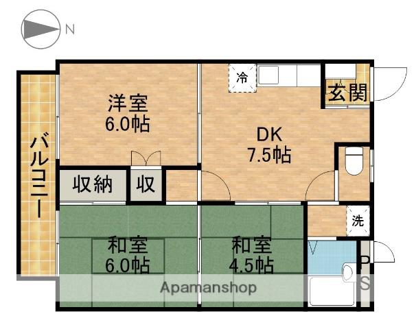 吉田ハイツ(3DK/2階)の間取り写真