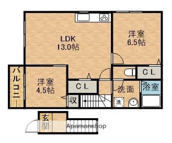 LA VIE舞阪(2LDK/2階)の間取り写真