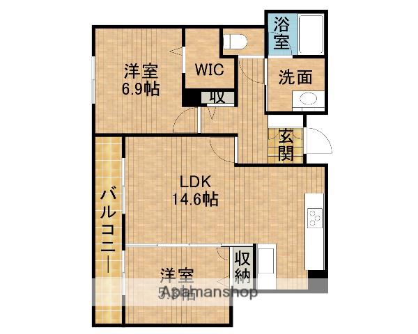 クラウンレジデンスⅡ(2LDK/1階)の間取り写真