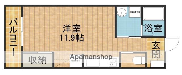 クロスハーモニー(ワンルーム/1階)の間取り写真