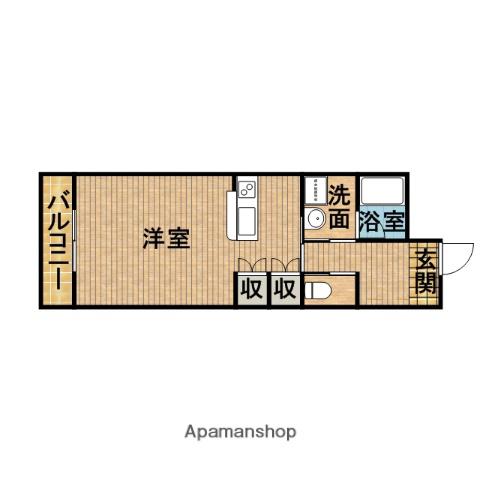 スマイルパークトダビル(ワンルーム/5階)の間取り写真