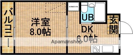 セントラルOGASA(1DK/3階)の間取り写真