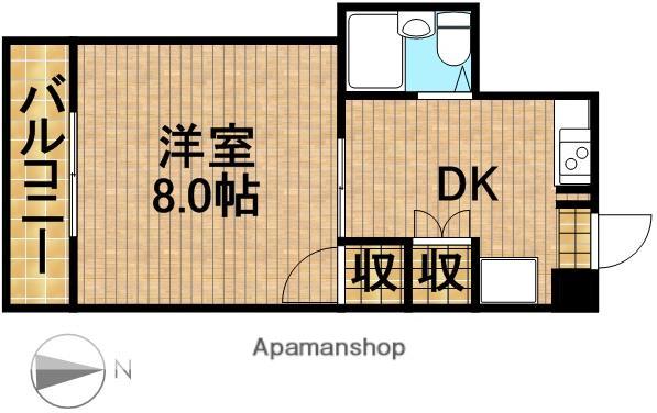 マンションKM-2(1DK/3階)の間取り写真